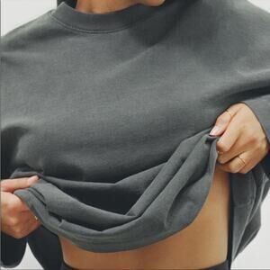 Joah Brown Vintage Long Sleeve Tee Washed Black M/L